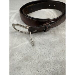 Browning Mens Brown Genuine Leather Elk Concho Belt Size 40 Western Hunting‎
